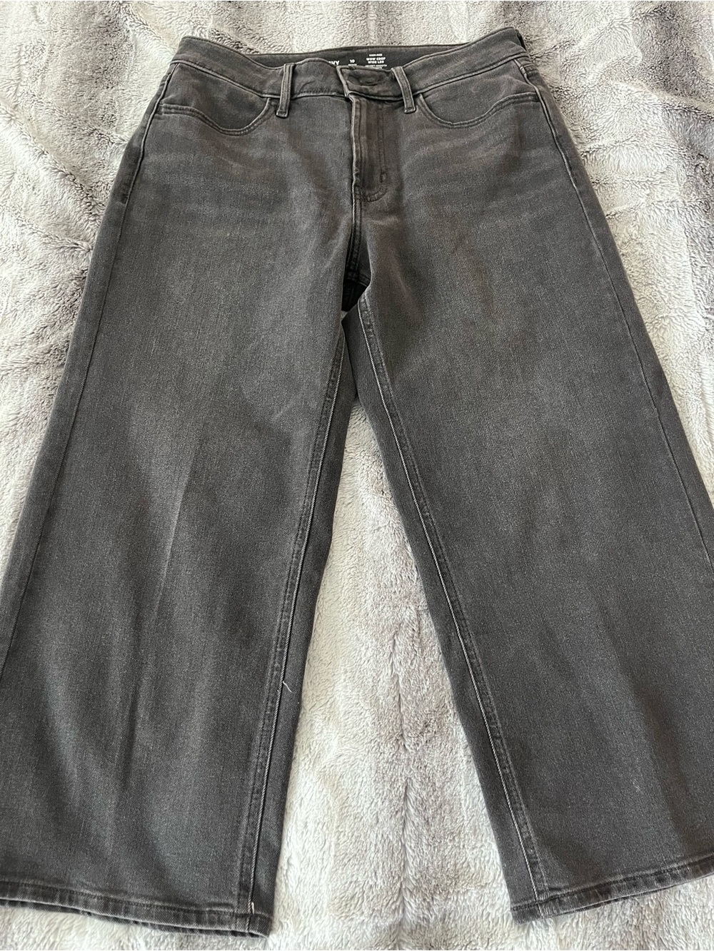 Old Navy Men's Relaxed Wide-Leg Jeans in Faded Black